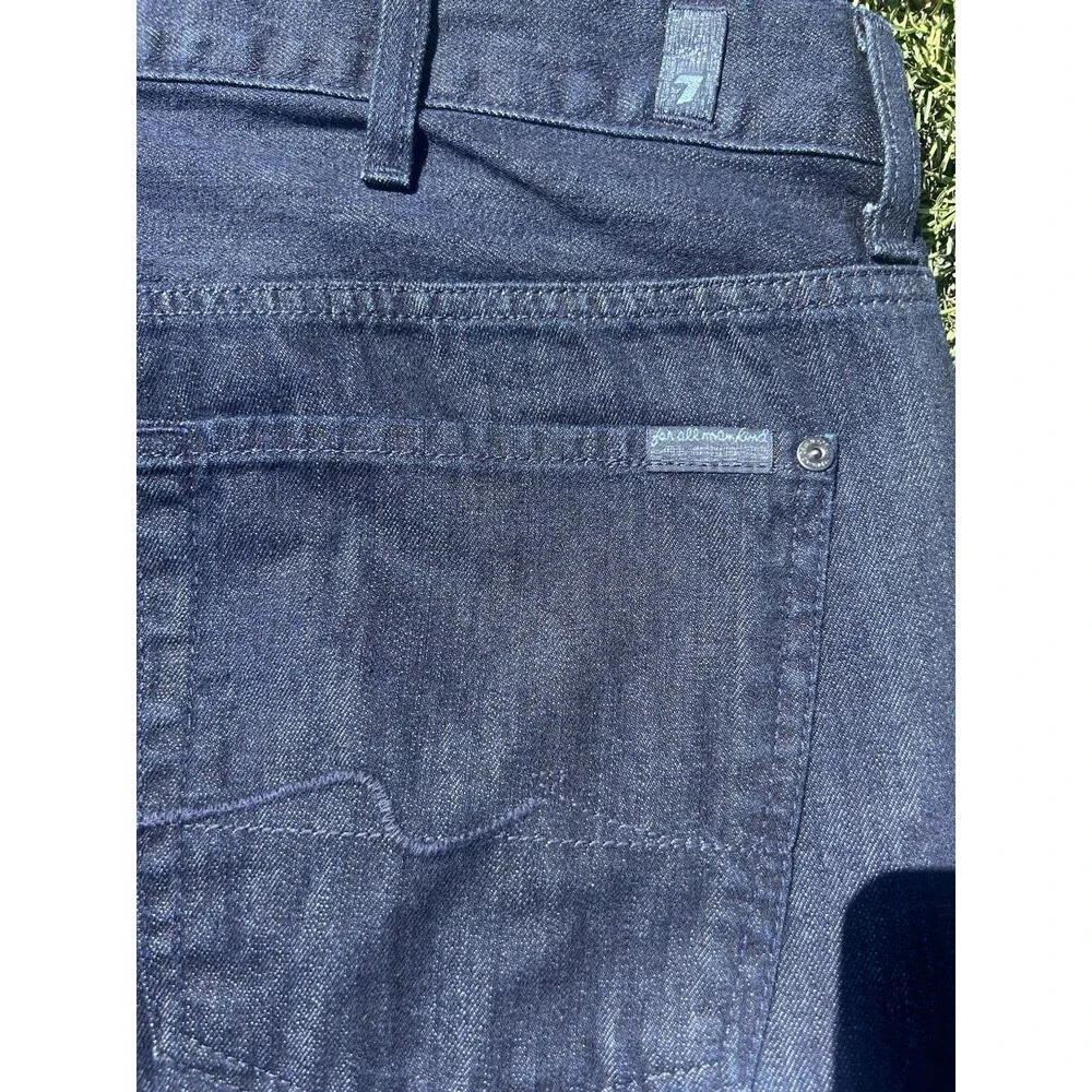 7 For All Mankind Mens Bootcut Jeans 40x34 Dark Indigo Denim NWOT